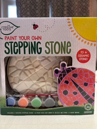 NEW - paint your own stepping stone Lady bug - 7.5 inches