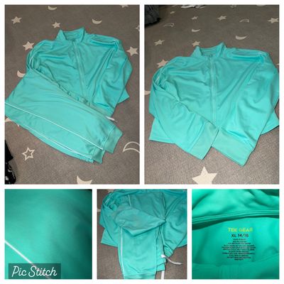 Tek Gear Teal sweatsuit full zip and pants 14-16