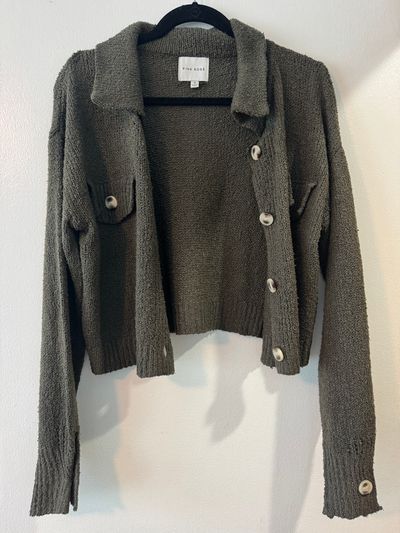 Pink Rose Dark olive green Cardigan in good condit Pink Rose Dark olive green Cardigan size M in good condition Women's - M