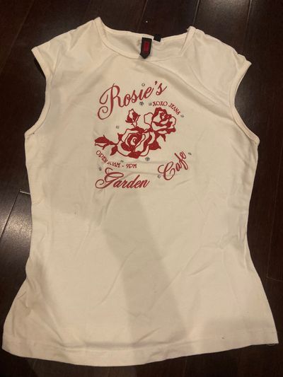 Xoxo jeans White sleeveless sparkle and studded shirt Junior S - 3