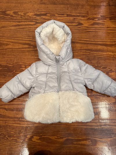 Michael Kors Gray white fur winter jacket 18-24 Months