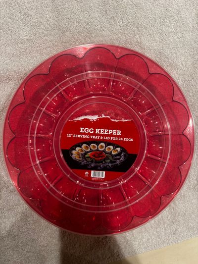 Egg Keeper. Brand New. With Cover. Holds 24 eggs Egg Keeper. Brand New. With Cover. Holds 24 eggs