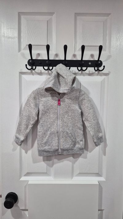 jumping beans grey hood zip up fleece sweater 24 Months