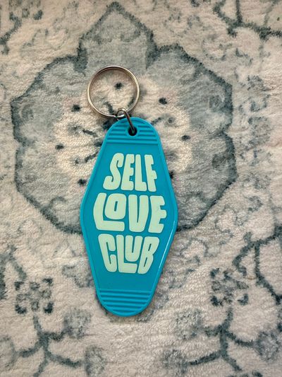 Handmade Self love club motel keychain