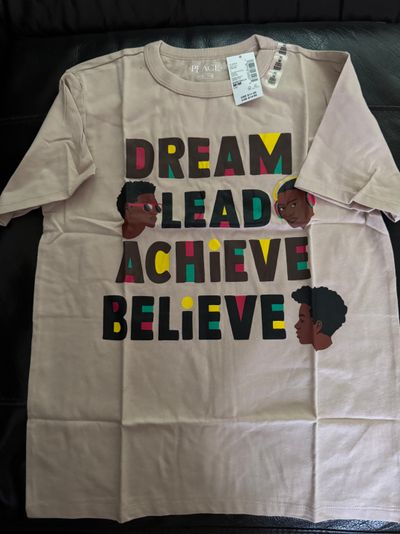 Childrens Place NEW- Dream Lead Achieve  Believe Tshirt 7-8
