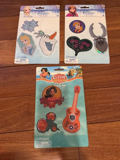 Brand new 3 Disney patch set apply to fabric Frozen and Elena of Avalor