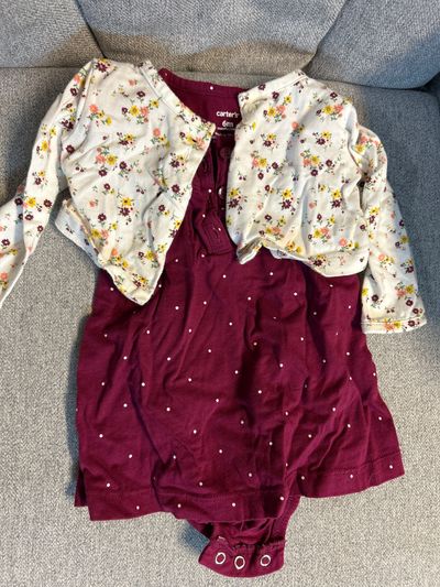 Carters Dress and Sweater 6 Months