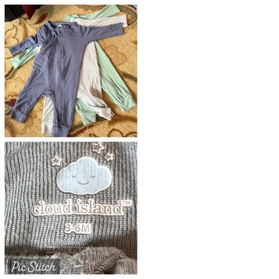 Cloud island Set of 3 pajamas 3-6 Months