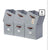 6 piece Organizers gray leather handles