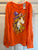 The Childrens Place BNWT size XXL/16 long sleeve orange unicorn Halloween shirt 14-16