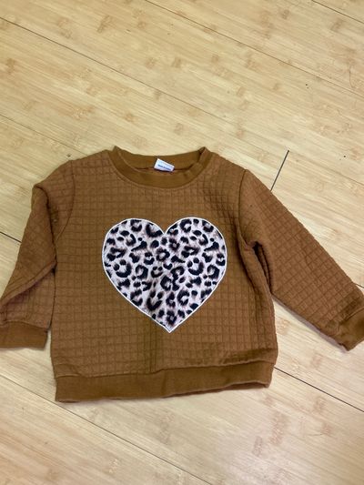 Unknown Leopard Heart Sweatshirt 18-24 Months