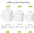 3 piece set white flower pot planters New not been used