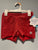 Snowflake Designed retail $24 NEW red sparkly shorts waist 25-27 inches adult small 14-16