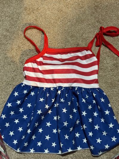 Dog American Flag Dress. Size XL. Dog American Flag Dress. Size XL. Strap needs sewing. Runs small