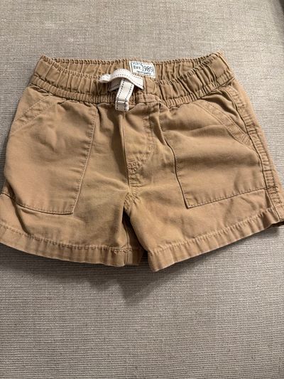 Childrens Place Pull On Khaki Shorts  9-12 Months