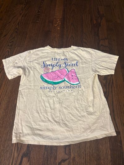 Simply southern watermelon T-shirt picture shows b Youth large 10-12