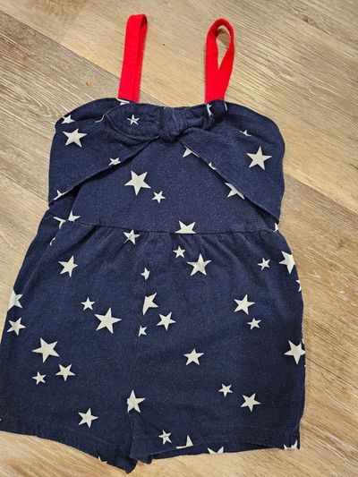 Carters Red whote and blue romper 3T