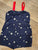 Carters Red whote and blue romper 3T