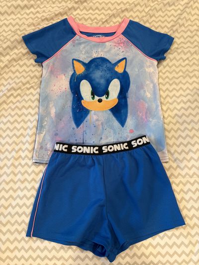 Sonic the Hedgehog 2 piece short sleeve pajama set 6T/6
