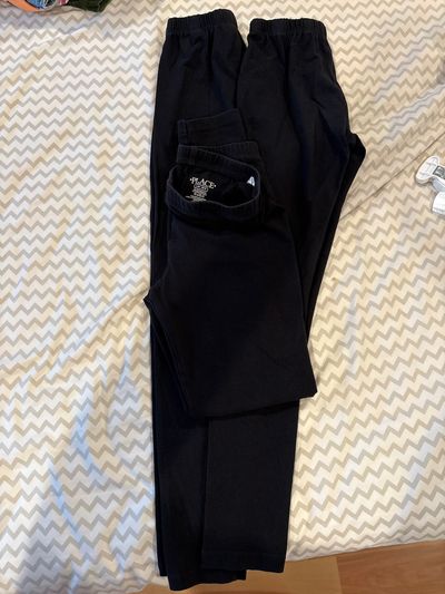 The Childrens Place 3 pairs of black leggings 10-12