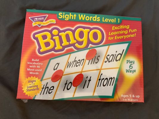 Trend NEW- Bingo Sight Words Level 1