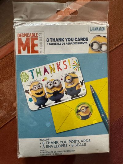 New minion Thank you cards