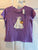 Old Navy BNWT short sleeve purple Hey Boo Halloween shirt 14-16