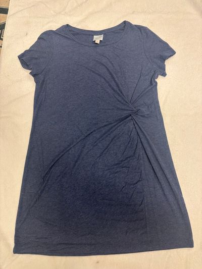 Short blue dress Side knot 35 inches long Women's - L