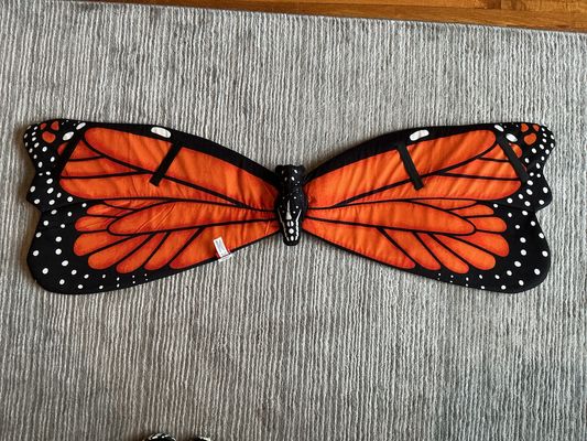 Adventure Planet Butterfly plush wings w/elastic arm straps - approx 4 feet wide