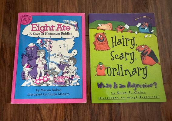 To English language books Adjectives, homonym riddles