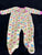 Carters Yellow footed sleep, and play with multicolor hearts 9 Months