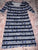 Lilly Pulitzer 3/4 sleeve blue and white striped dress fish dress Women's - XS