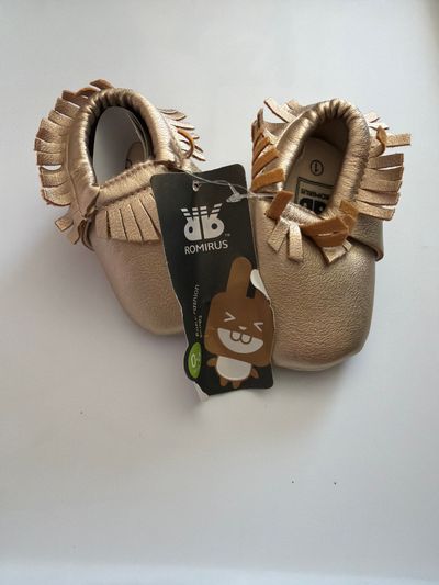 Gold Romirus New with tags Baby Booties  1 (Infant Shoe)