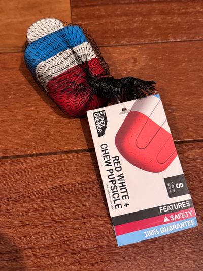 Brand new super chewer red, white and chew popsic