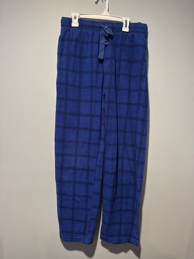 Berkley Jensen Blue, black plaid fleece PJ pants Men's - S