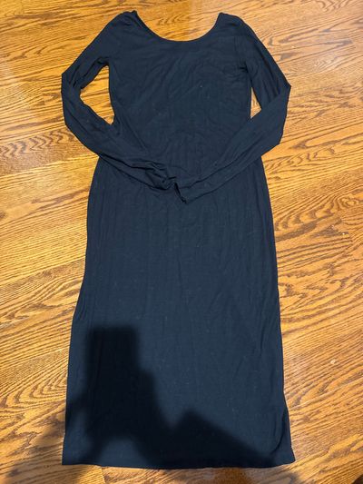H&m Womens black midi bodycon dress modal material Women's 10
