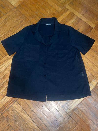 Black button down top Short sleeves Women's - XS