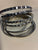 Stackable bangle bracelet set of 8 Wide wrist 8inch Mixed Silver tones 3 designs