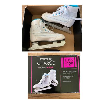 DBX Excellent condition double blade girls ice skates with box 12 (Lil' Kid)