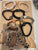 New hair band set of 12 set of 12 neutral-toned elastic hair ties  heart and ball
