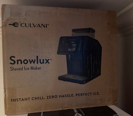Brand new culvani shaved, icemaker great for snow Cones and for making drinks f retail $279