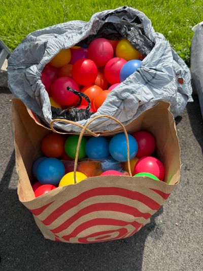 Ball pit balls Trash bag plus more