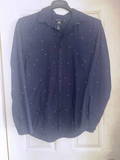H&M long sleeve Navy slim fit Men's - L