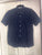 American eagle button down Navy white design. Short sleeve Men's - L