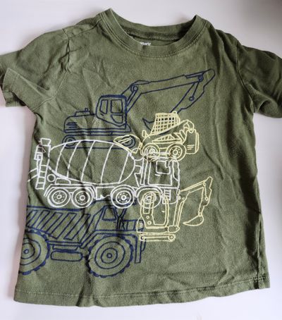 Carters Size 4 construction vehicles trucks tee shirt top 4T