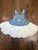 Oshkosh Eyelet white and Jean dress 3 Months