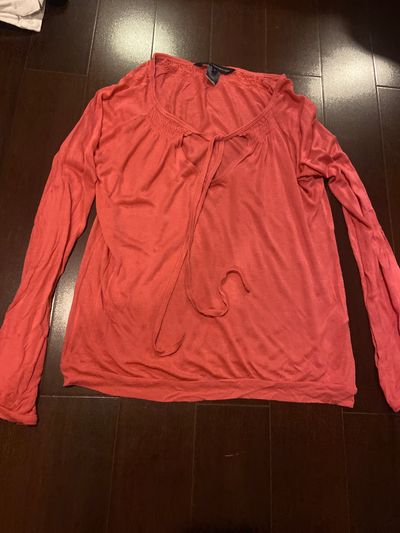 French connection Shirt with loose tie around neck long sleeve Women's - S