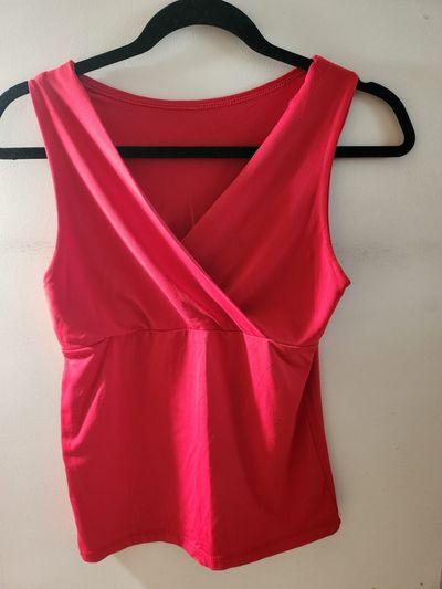 Label Removed Sleeveless red top, office wear, label removed but fits S Women's - S