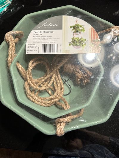 Belavi NEW Double hanging planter