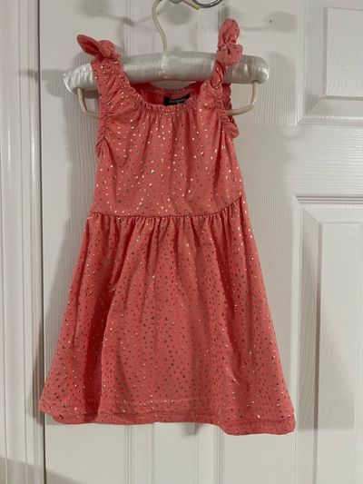 Picapino Peachy pink polka dot dress 18-24 Months